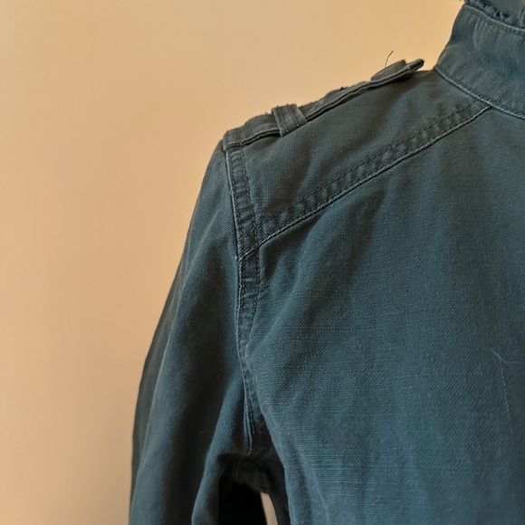 *ELLE* Dark Green Long Sleeve Button Down Jacket Size Small - Picture 3 of 8